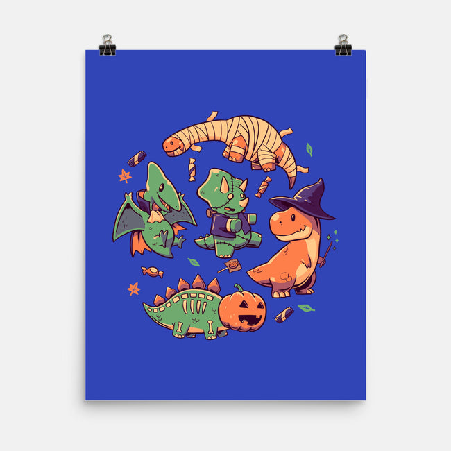 Halloween Dinos-none matte poster-koalastudio