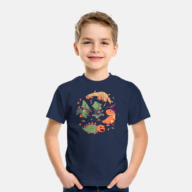 Halloween Dinos-youth basic tee-koalastudio