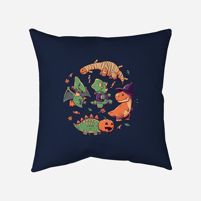 Halloween Dinos-none removable cover w insert throw pillow-koalastudio