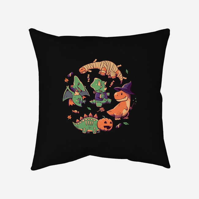 Halloween Dinos-none removable cover throw pillow-koalastudio