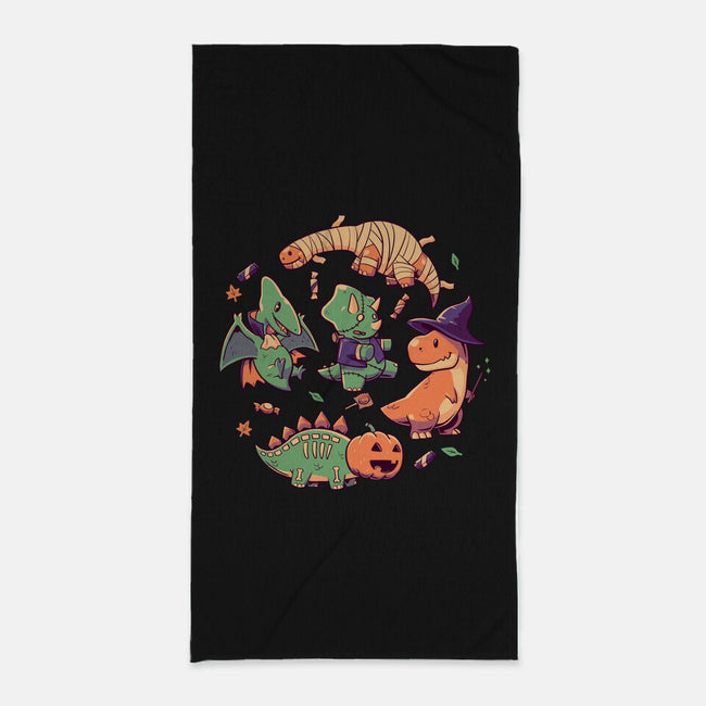 Halloween Dinos-none beach towel-koalastudio