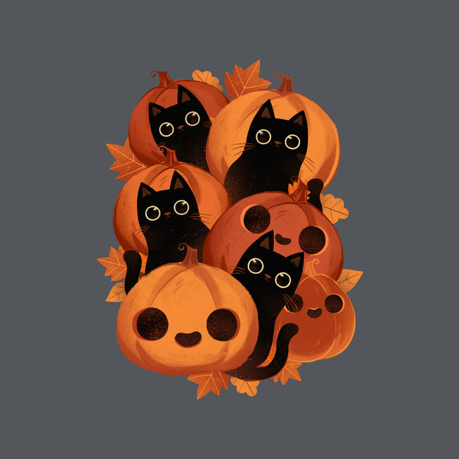 Pumpkins And Black Cats-none glossy sticker-ricolaa