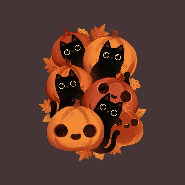 Pumpkins And Black Cats-none matte poster-ricolaa