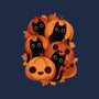 Pumpkins And Black Cats-womens racerback tank-ricolaa
