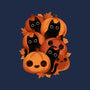 Pumpkins And Black Cats-mens long sleeved tee-ricolaa