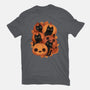 Pumpkins And Black Cats-womens basic tee-ricolaa