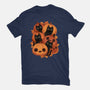 Pumpkins And Black Cats-womens basic tee-ricolaa