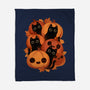 Pumpkins And Black Cats-none fleece blanket-ricolaa