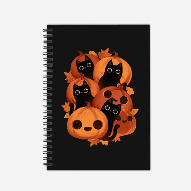 Pumpkins And Black Cats-none dot grid notebook-ricolaa