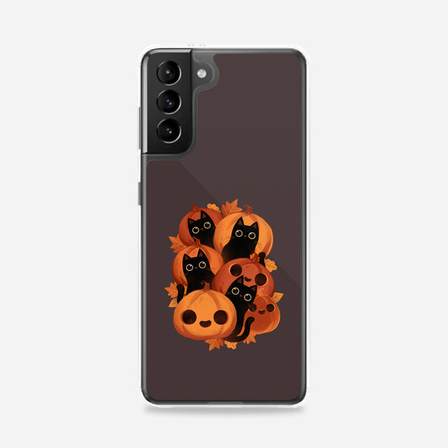 Pumpkins And Black Cats-samsung snap phone case-ricolaa