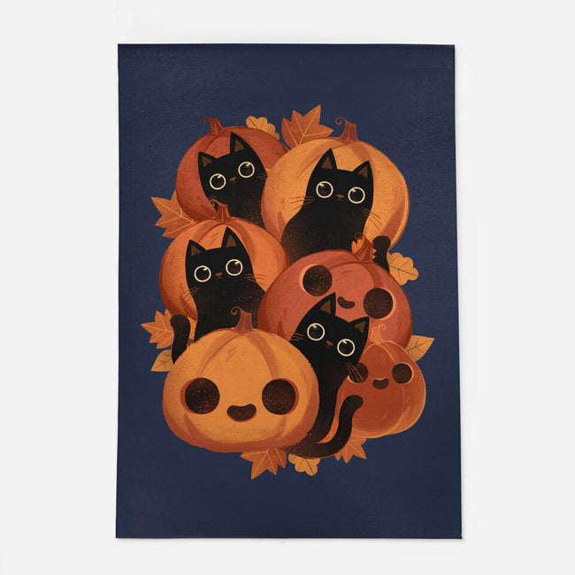 Pumpkins And Black Cats-none indoor rug-ricolaa