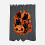 Pumpkins And Black Cats-none polyester shower curtain-ricolaa