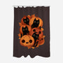 Pumpkins And Black Cats-none polyester shower curtain-ricolaa