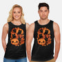 Pumpkins And Black Cats-unisex basic tank-ricolaa