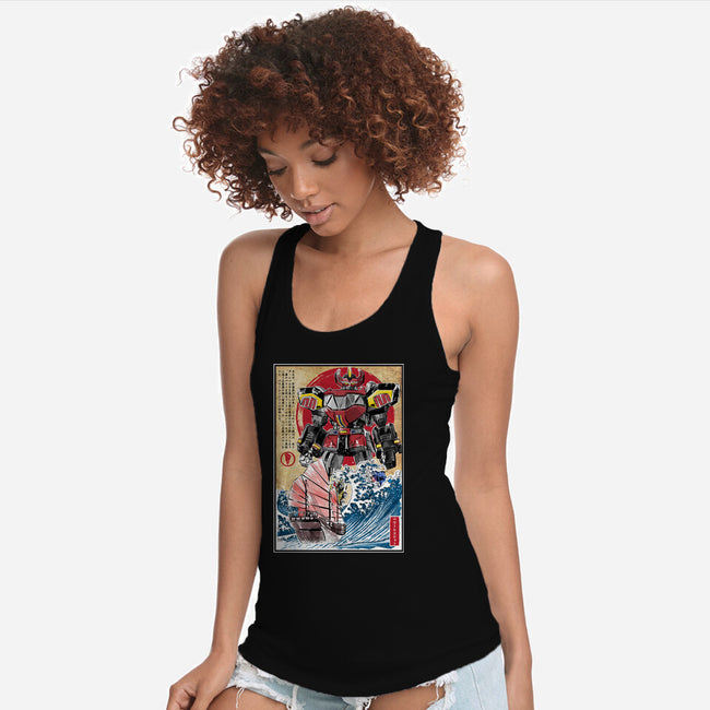 Megazord In Japan-womens racerback tank-DrMonekers