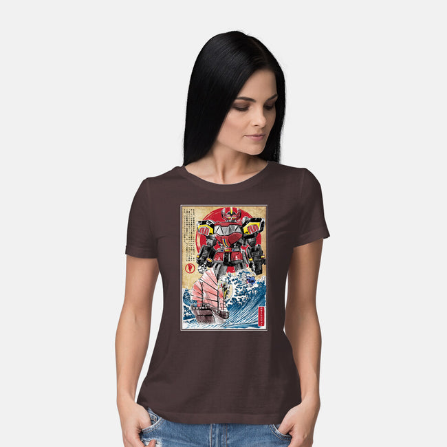 Megazord In Japan-womens basic tee-DrMonekers