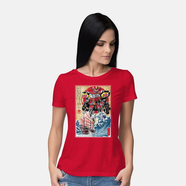 Megazord In Japan-womens basic tee-DrMonekers