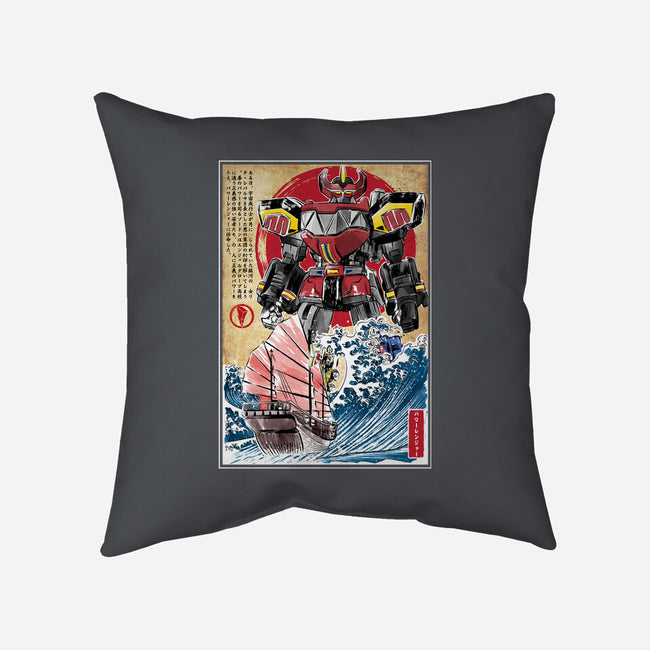 Megazord In Japan-none non-removable cover w insert throw pillow-DrMonekers