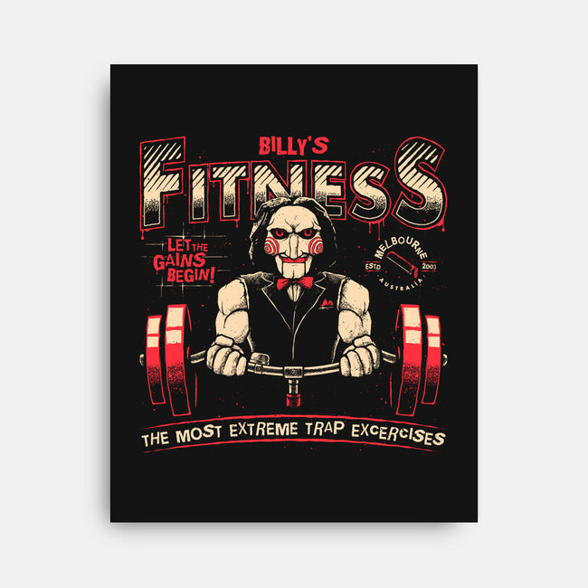 Billy's Fitness-none stretched canvas-teesgeex