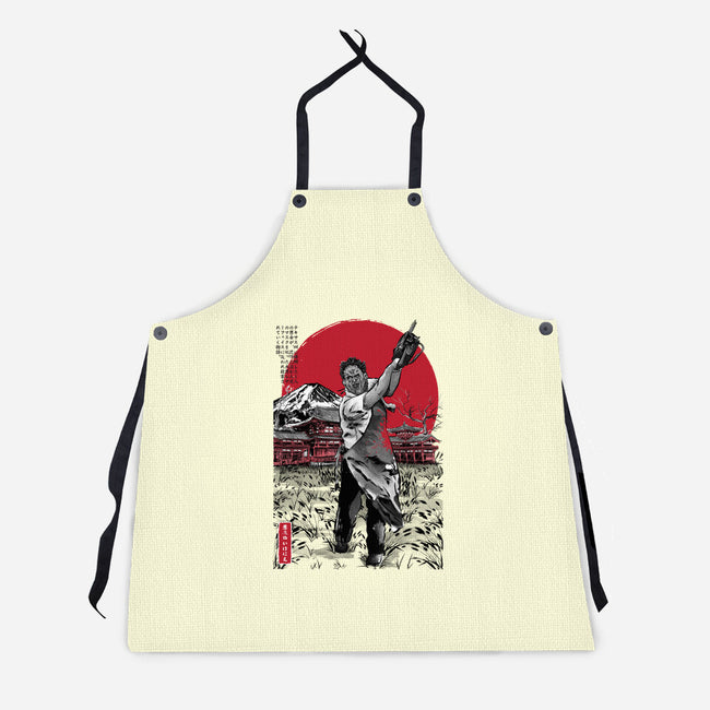Leatherface In Japan V2-unisex kitchen apron-DrMonekers