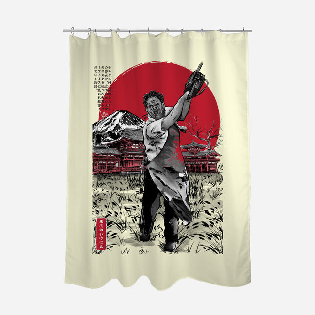 Leatherface In Japan V2-none polyester shower curtain-DrMonekers