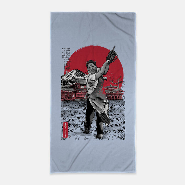 Leatherface In Japan V2-none beach towel-DrMonekers