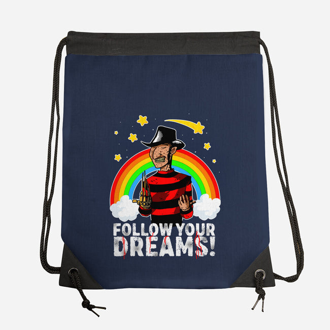 Follow All Your Dreams-none drawstring bag-Diego Oliver