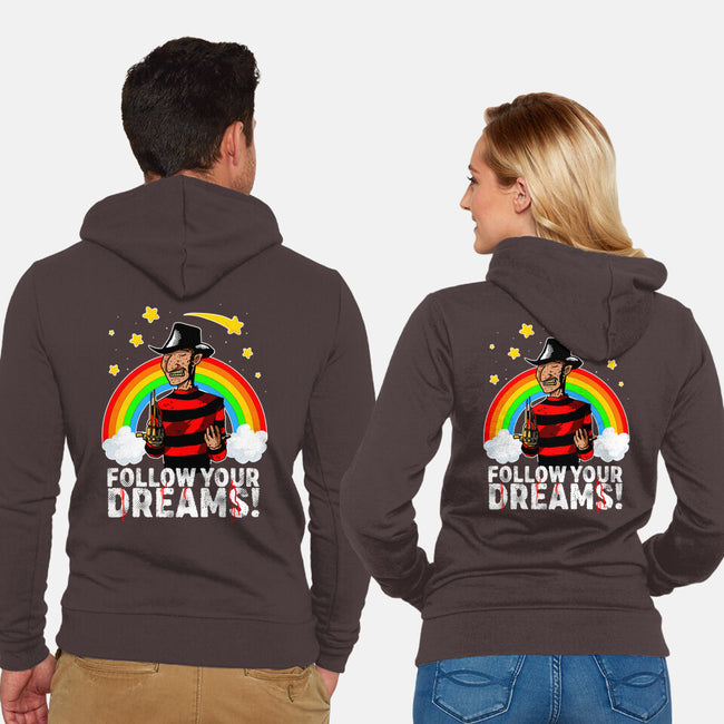 Follow All Your Dreams-unisex zip-up sweatshirt-Diego Oliver