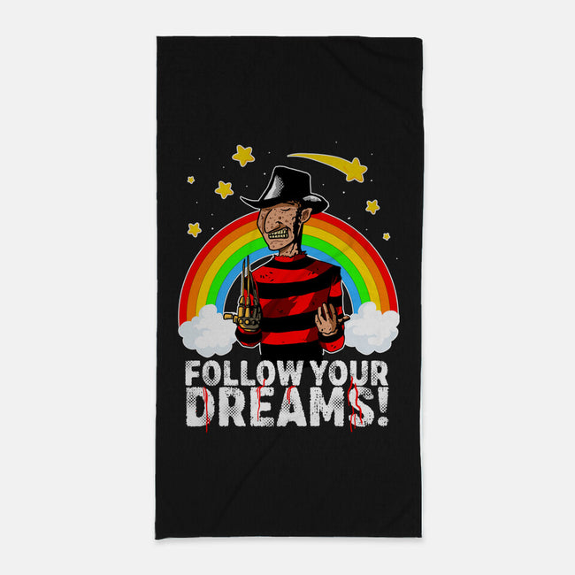 Follow All Your Dreams-none beach towel-Diego Oliver