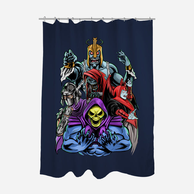 Secular Villains-none polyester shower curtain-Conjura Geek