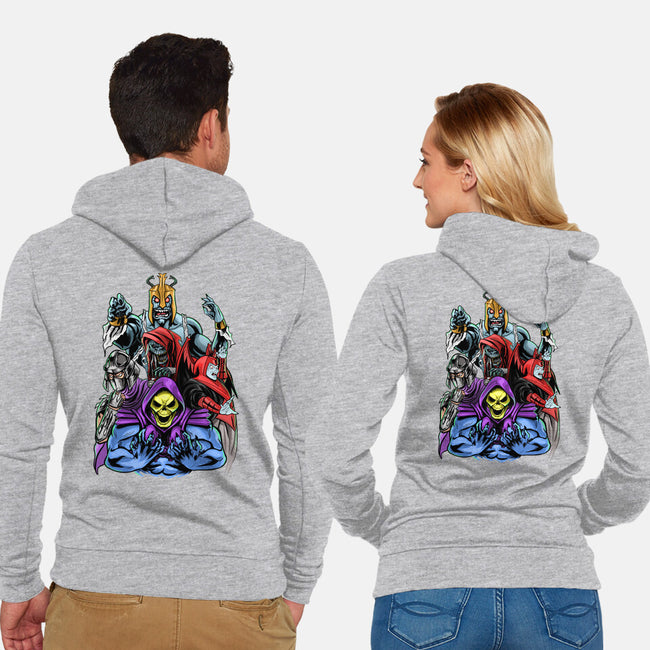 Secular Villains-unisex zip-up sweatshirt-Conjura Geek