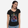 Secular Villains-womens v-neck tee-Conjura Geek