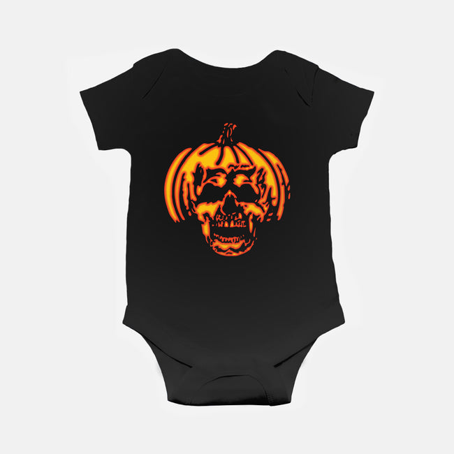 Pumpkin Skull-baby basic onesie-dalethesk8er