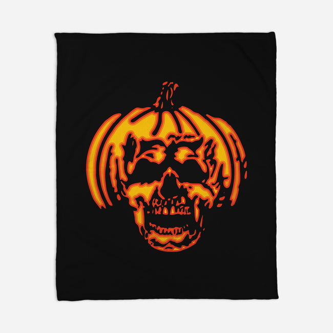 Pumpkin Skull-none fleece blanket-dalethesk8er