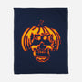 Pumpkin Skull-none fleece blanket-dalethesk8er