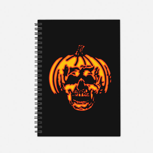 Pumpkin Skull-none dot grid notebook-dalethesk8er