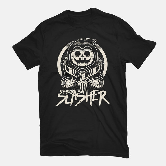 Pumpkin The Slasher-womens basic tee-Logozaste