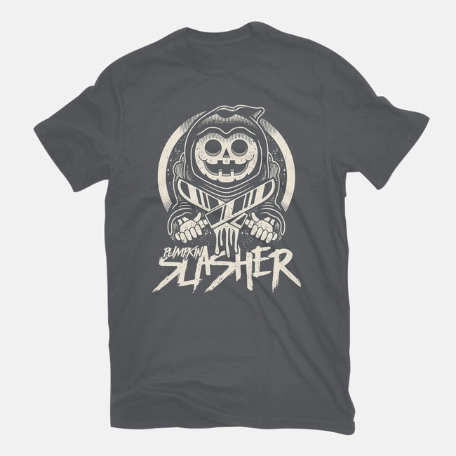 Pumpkin The Slasher-womens fitted tee-Logozaste