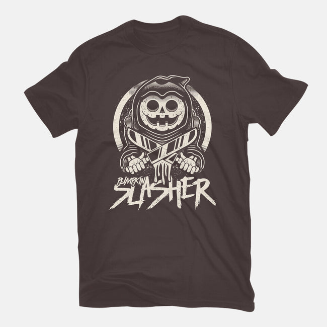 Pumpkin The Slasher-womens basic tee-Logozaste