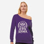 Pumpkin The Slasher-womens off shoulder sweatshirt-Logozaste