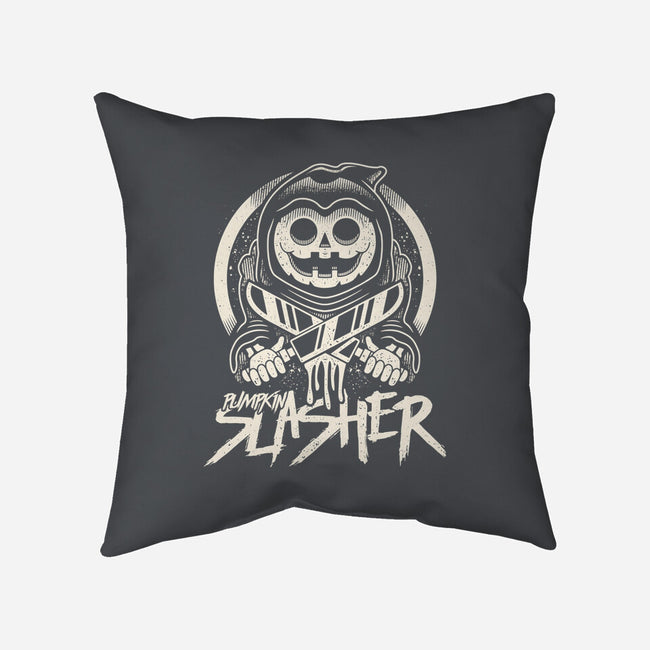 Pumpkin The Slasher-none removable cover throw pillow-Logozaste