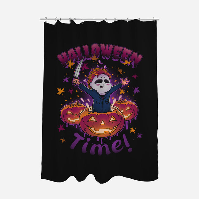 Halloween Time-none polyester shower curtain-Getsousa!