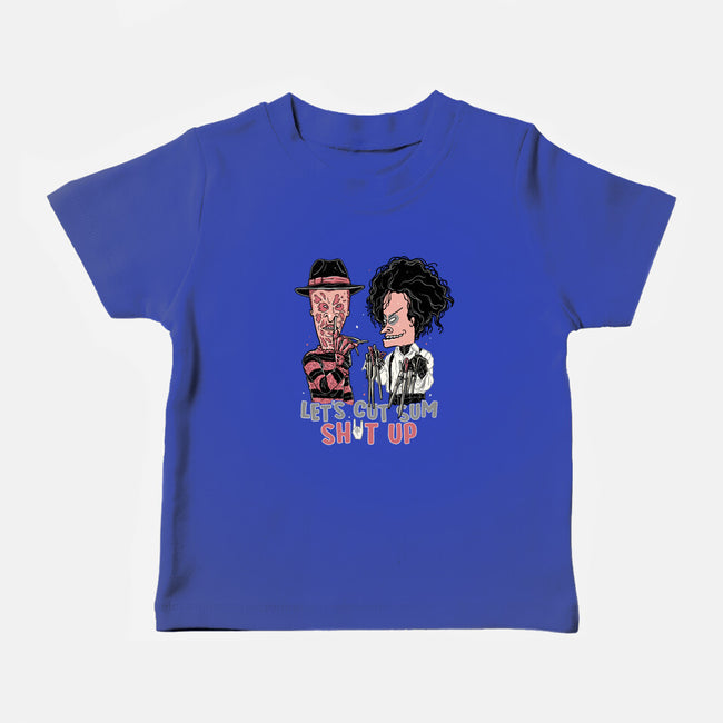 Let's Cut Stuff Up-baby basic tee-momma_gorilla