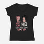 Let's Cut Stuff Up-womens v-neck tee-momma_gorilla