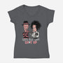 Let's Cut Stuff Up-womens v-neck tee-momma_gorilla