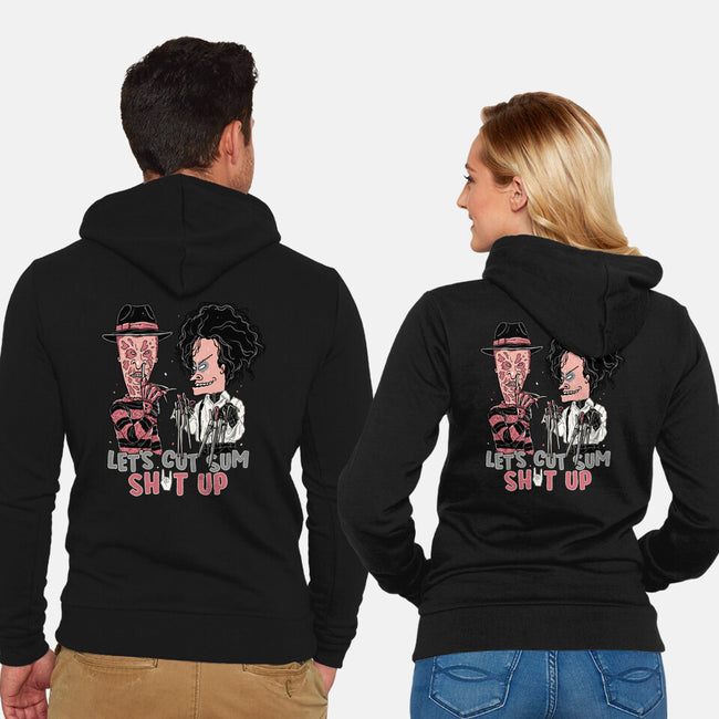 Let's Cut Stuff Up-unisex zip-up sweatshirt-momma_gorilla