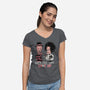 Let's Cut Stuff Up-womens v-neck tee-momma_gorilla
