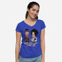 Let's Cut Stuff Up-womens v-neck tee-momma_gorilla