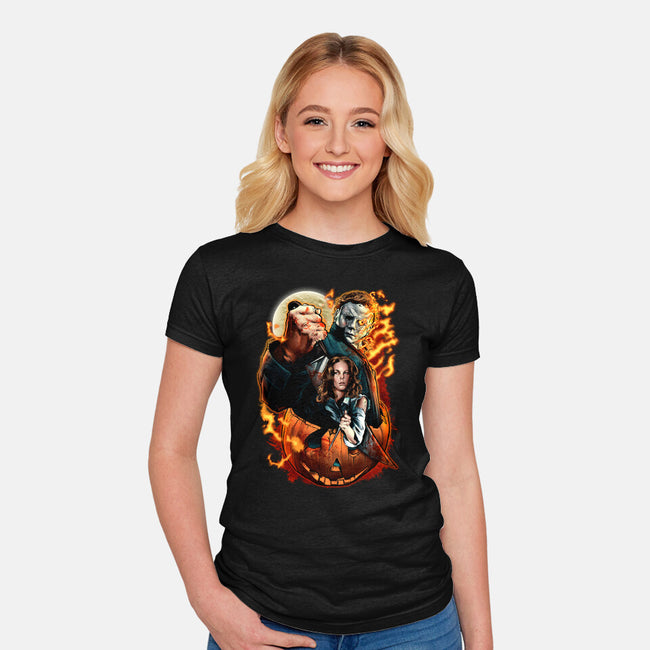 Halloween Kill-womens fitted tee-Conjura Geek