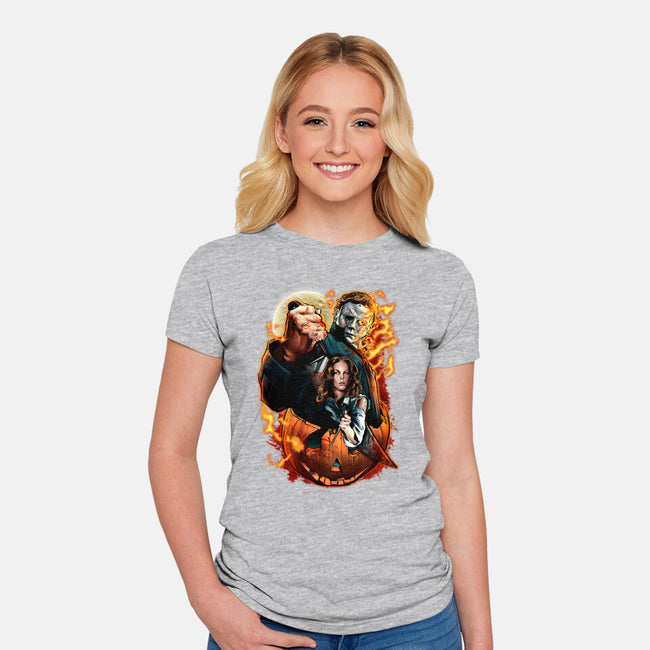 Halloween Kill-womens fitted tee-Conjura Geek